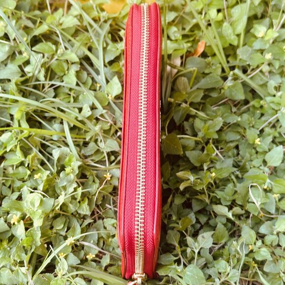 Kate Spade Cedar Street Lacey Patent Leather Red Wallet - Picture 10 of 16